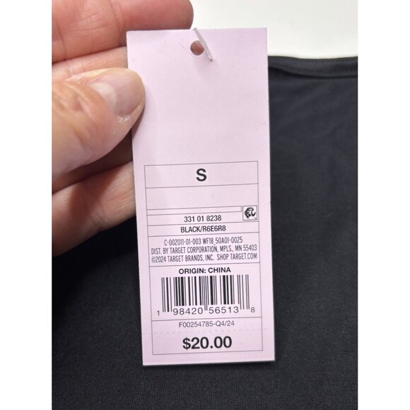 NWT Wild Fable Women's Size Small Long Sleeve Square Neck Bubble Top Black - Picture 2 of 7